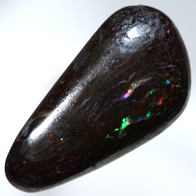 SOLID BOULDER OPAL Sparkles of bright fire over patterned boulder opal